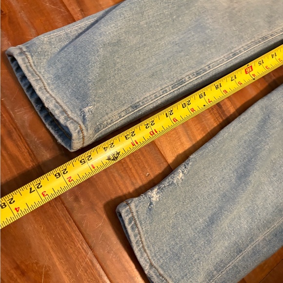 AGOLDE Riley High Rise Straight Jeans Size 27 Button Fly Light Wash (0438) - Picture 3 of 11
